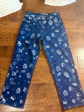 Cali 1850 Women's Western Wide Leg Jeans sz4